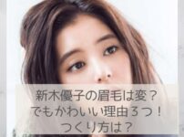 新木優子の眉毛は変？