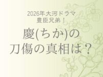 豊臣兄弟！慶(ちか)は今後どうなる？刀傷の真相
