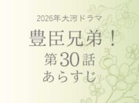 豊臣兄弟30話あらすじとネタバレ